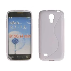 Samsung i9190 Galaxy S4 Mini, Szilikon tok, S-Case, fehér
