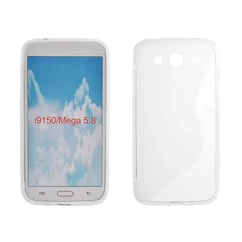 Samsung i9150 Galaxy Mega 5.8, Szilikon tok, S-Case, átlátszó