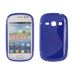 Samsung S6810 Galaxy Fame, Szilikon tok, S-Case, kék