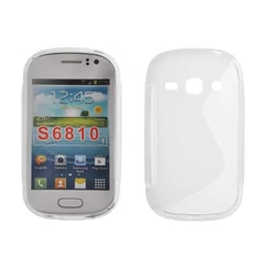Samsung S6810 Galaxy Fame, Szilikon tok, S-Case, átlátszó