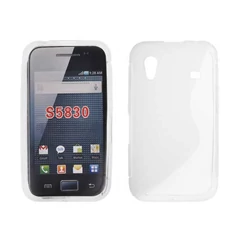 Samsung S5830 Galaxy Ace, Szilikon tok, S-Case, átlátszó