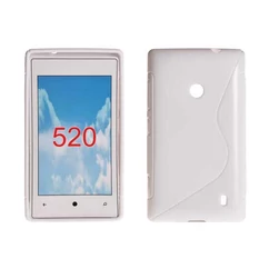 Nokia Lumia  520, Szilikon tok, S-Case, fehér