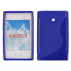 LG Optimus L3 E400, Szilikon tok, S-Case, kék