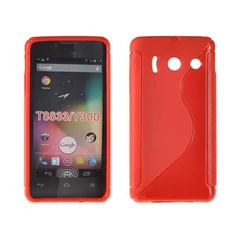 Huawei Y300, Szilikon tok, S-Case, piros