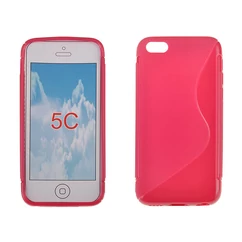 Apple iPhone 5/5S/SE/6C, Szilikon tok, S-Case, rózsaszín