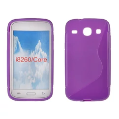 Samsung i8260 Galaxy Core, Szilikon tok, S-Case, lila