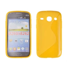 Samsung i8260 Galaxy Core, Szilikon tok, S-Case, sárga