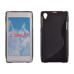 Sony Xperia Z1 C6903, Szilikon tok, S-Case, fekete