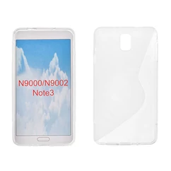 Samsung N9000 Galaxy Note 3, Szilikon tok, S-Case, átlátszó