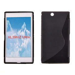 Sony Xperia Z Ultra C6802, Szilikon tok, S-Case, fekete