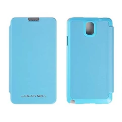Samsung N9005 Galaxy Note 3, Oldalra nyíló flip tok, Techno, kék