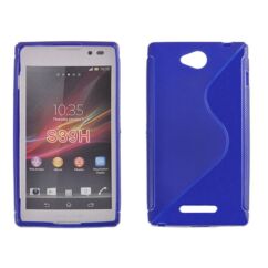 Sony Xperia C C2305, Szilikon tok, S-Case, kék