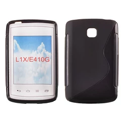 LG Optimus L1 2 E410, Szilikon tok, S-Case, fekete