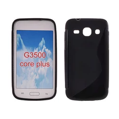 Samsung G350 Galaxy Core+, Szilikon tok, S-Case, fekete