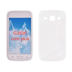 Samsung G350 Galaxy Core+, Szilikon tok, S-Case, fehér