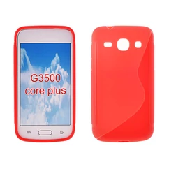 Samsung G350 Galaxy Core+, Szilikon tok, S-Case, piros