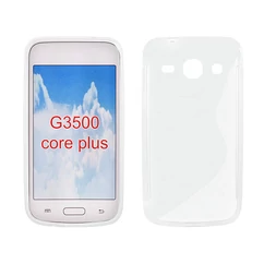 Samsung G350 Galaxy Core+, Szilikon tok, S-Case, átlátszó