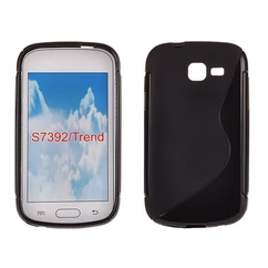 Samsung S7390 Galaxy Trend Lite, Szilikon tok, S-Case, fekete