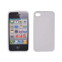 Apple iPhone 4/4S, Szilikon tok, S-Case, fehér