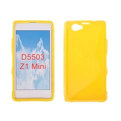Sony Xperia Z1 Mini D5503, Szilikon tok, S-Case, sárga