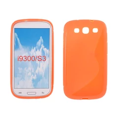 Samsung i9300/i9301 S3/S3 Neo, Szilikon tok, S-Case, narancs