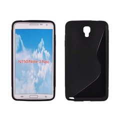 Samsung N7500 Galaxy Note 3 Neo, Szilikon tok, S-Case, fekete