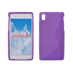 Sony Xperia Z2 D6503, Szilikon tok, S-Case, lila