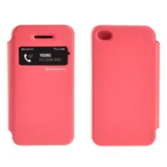 Samsung G900 Galaxy S5, Oldalra nyíló flip tok, EasyView, rózsaszín