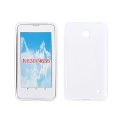 Nokia Lumia  630/635, Szilikon tok, S-Case, fehér