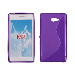 Sony Xperia M2/M2 Aqua D2305/D2403, Szilikon tok, S-Case, lila