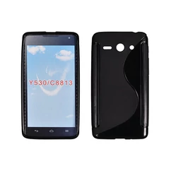 Huawei Y530, Szilikon tok, S-Case, fekete