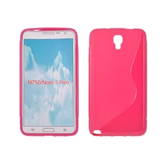 Samsung N7500 Galaxy Note 3 Neo, Szilikon tok, S-Case, rózsaszín