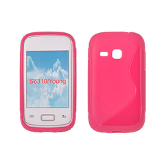 Samsung S6310 Galaxy Young, Szilikon tok, S-Case, rózsaszín
