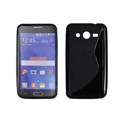 Samsung G355 Galaxy Core 2, Szilikon tok, S-Case, fekete