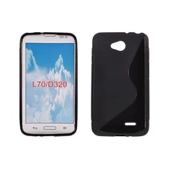 LG Swift L70 D320/L65, Szilikon tok, S-Case, fekete