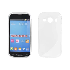 Samsung G357fz Galaxy Ace 4, Szilikon tok, S-Case, átlátszó