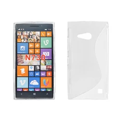 Nokia Lumia  730/735, Szilikon tok, S-Case, átlátszó