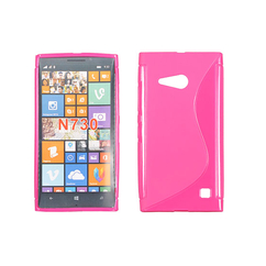 Nokia Lumia  730/735, Szilikon tok, S-Case, rózsaszín