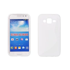 Samsung G360 Galaxy Core Prime, Szilikon tok, S-Case, fehér