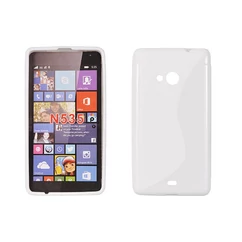 Microsoft Lumia  535, Szilikon tok, S-Case, fehér