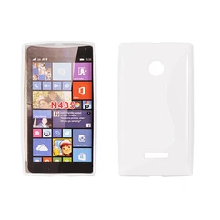 Microsoft Lumia  435, Szilikon tok, S-Case, fehér