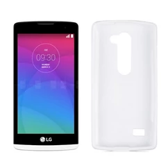 LG Leon H340N, Szilikon tok, S-Case, fehér