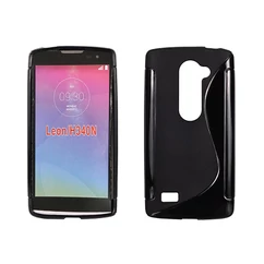 LG Leon H340N, Szilikon tok, S-Case, fekete