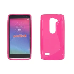 LG Leon H340N, Szilikon tok, S-Case, rózsaszín