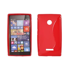 Microsoft Lumia  435, Szilikon tok, S-Case, piros