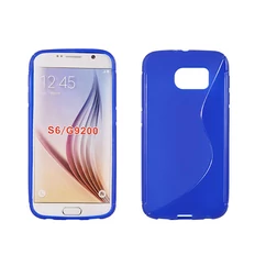 Samsung G920 Galaxy S6, Szilikon tok, S-Case, kék