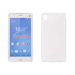 Sony Xperia M4 Aqua E2303, Szilikon tok, S-Case, fehér