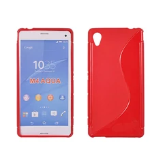 Sony Xperia M4 Aqua E2303, Szilikon tok, S-Case, piros