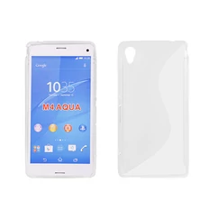 Sony Xperia M4 Aqua E2303, Szilikon tok, S-Case, átlátszó