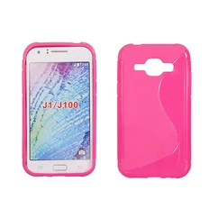 Samsung J100H Galaxy J1, Szilikon tok, S-Case, rózsaszín